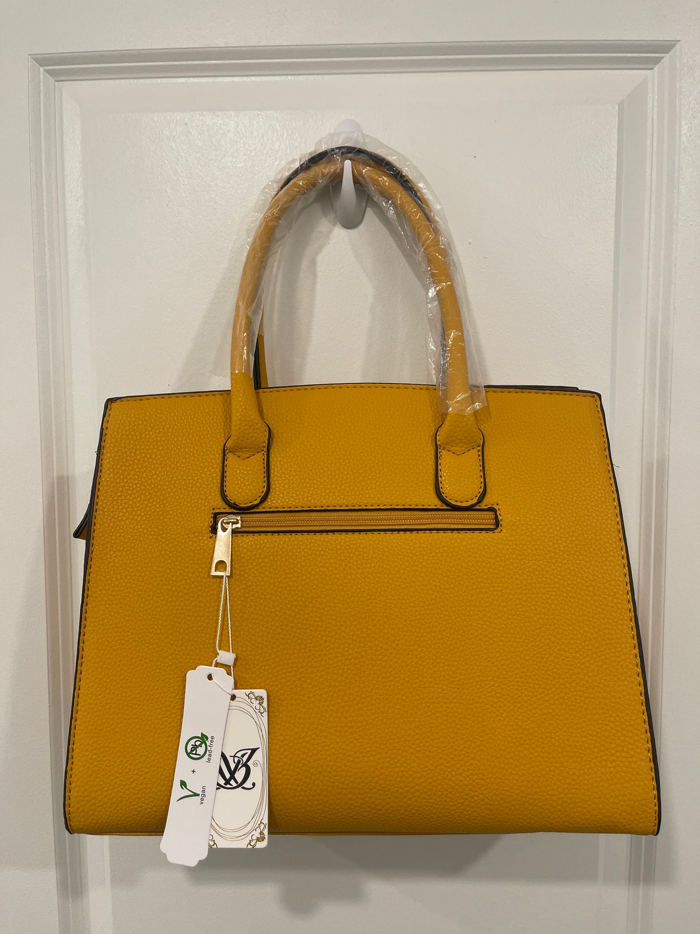 Fancy Yellow Squared Handbag Purse