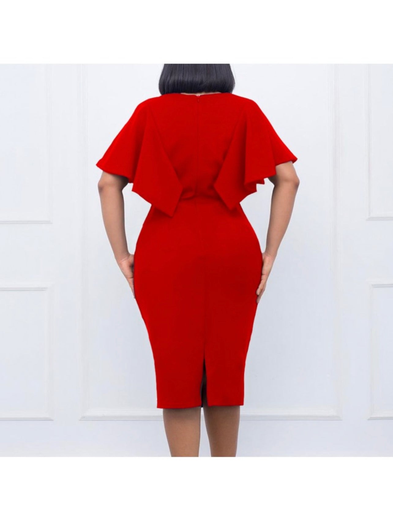 Red Short Sleeve Dress