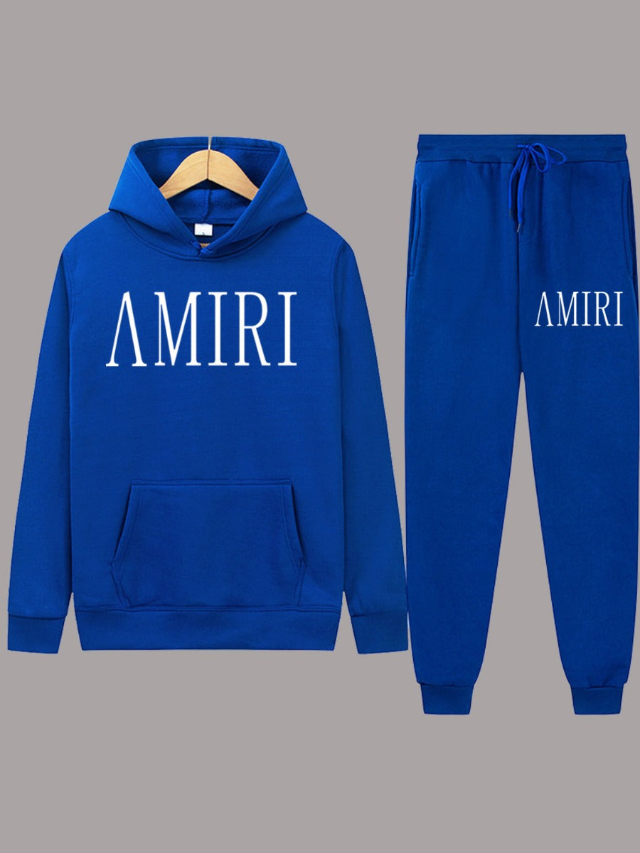 Blue Two-Piece Hoodie Set
