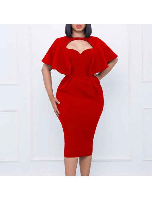 Red Short Sleeve Dress